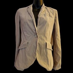 ZARA BASIC XS Beige/Tan Button Up Corduroy Blazer
